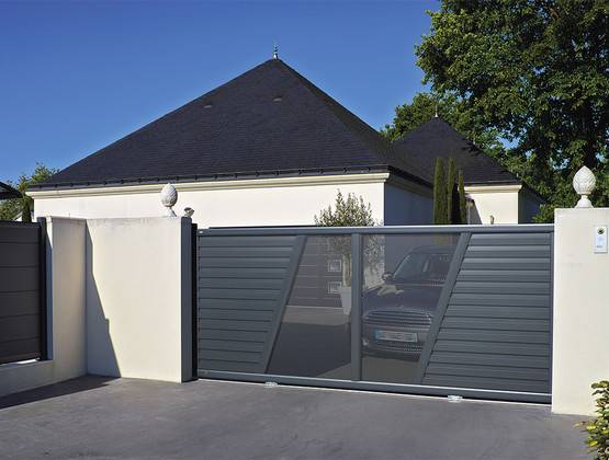 portail coulissant alu gamme citadine design