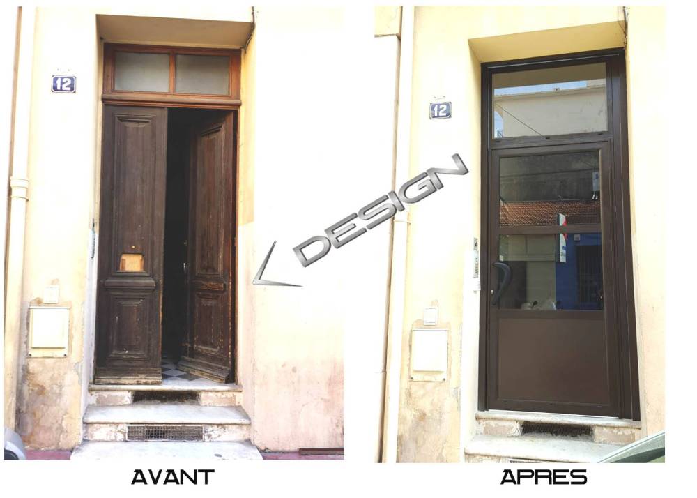 avant après porte avec imposte